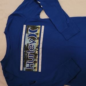 Hurley Blue Long Sleeve Boy's Size Large